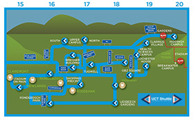 UCT Shuttle map