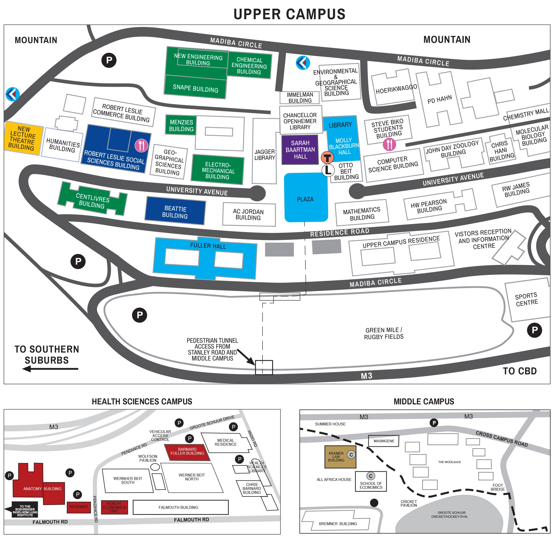 UCT Open Day 2025 - All Campuses Map Image